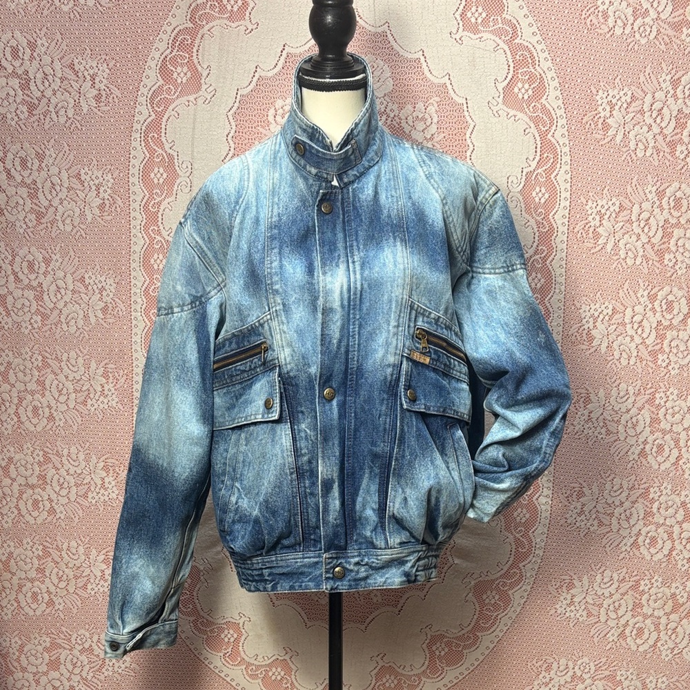 Vintage upcycled moto jacket Sz L
